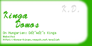 kinga domos business card